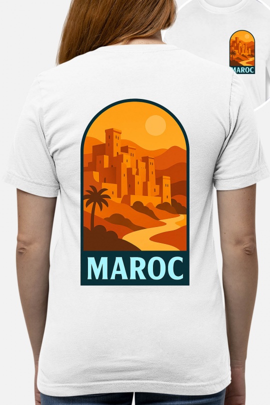 T-shirts Women White Impression A La Demande I.A.L.D MAROC POPVOYAGE - TSHIRT FEMME Efashion Paris