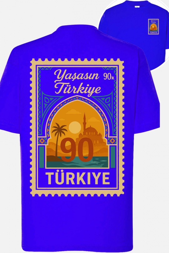 Hauts Enfant & Bébé  Bleu roi Impression A La Demande I.A.L.D TURQUIE TIMBRE - TSHIRT FILLE Efashion Paris