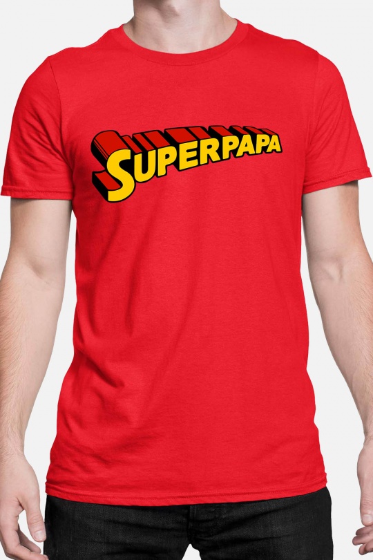 Camisetas Hombre Red Impression A La Demande I.A.L.D SUPER PAPA TXT - TSHIRT HOMME Efashion Paris