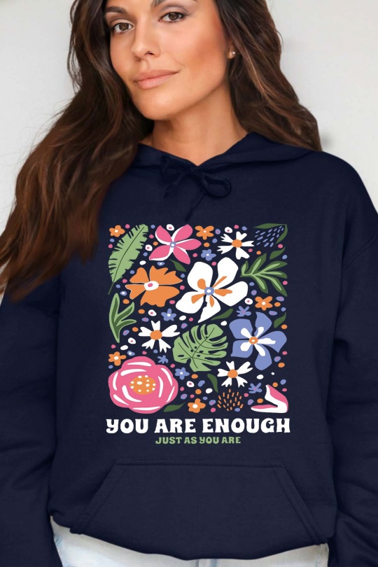 Sweats Femme Marine Impression A La Demande I.A.L.D U ENOUGH - SWEAT CAPUCHE FEMME Efashion Paris