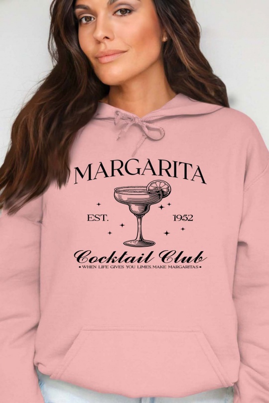 Sweats Femme Rose Impression A La Demande I.A.L.D COCKTAIL CLUB  - SWEAT CAPUCHE FEMME Efashion Paris