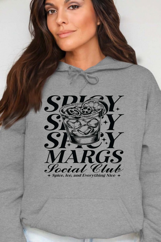 Sweats Femme Gris Impression A La Demande I.A.L.D SPICY MARGS  - SWEAT CAPUCHE FEMME Efashion Paris