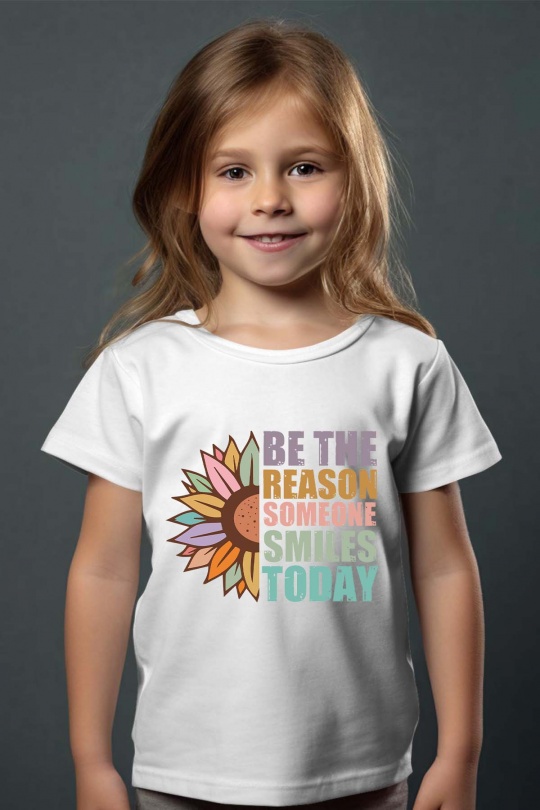Hauts Enfant & Bébé  Blanc Impression A La Demande I.A.L.D BE THE REASON - TSHIRT FILLE Efashion Paris