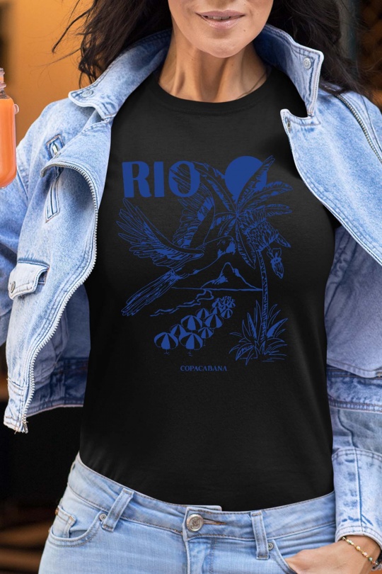 T-shirts Donna Black Impression A La Demande I.A.L.D RIO COPACABA - TSHIRT FEMME Efashion Paris