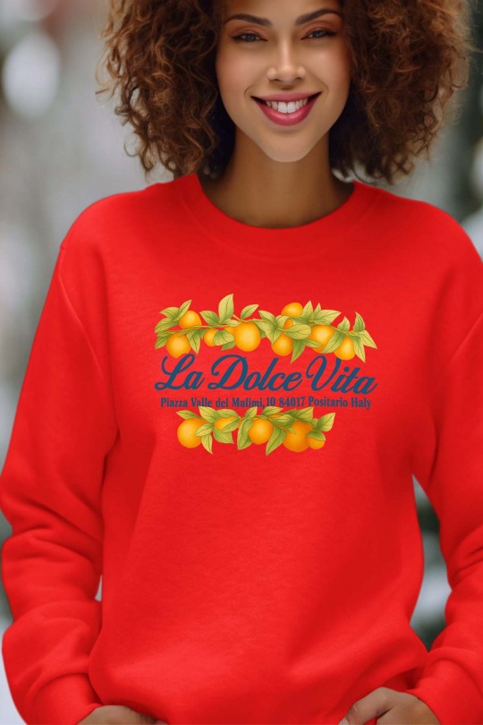 Felpa Donna Red Impression A La Demande I.A.L.D PIAZZA VALLE - SWEAT COL ROND FEMME Efashion Paris