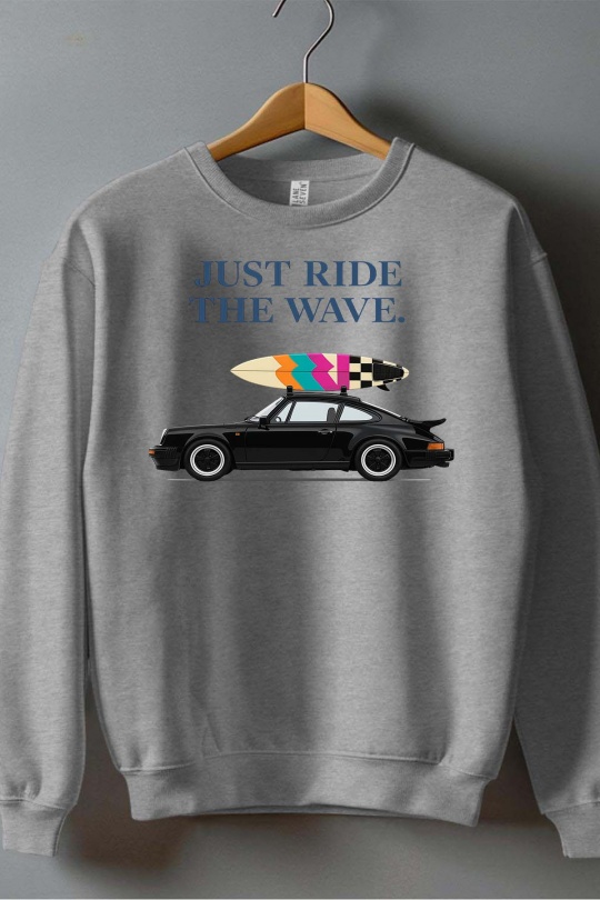 Maglioni Uomo Grey Impression A La Demande I.A.L.D CAR RIDE WAVE - SWEAT COL ROND HOMME Efashion Paris
