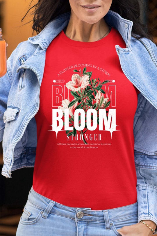 T-shirts Femme Rouge Impression A La Demande I.A.L.D STORM BLOOM - TSHIRT FEMME Efashion Paris