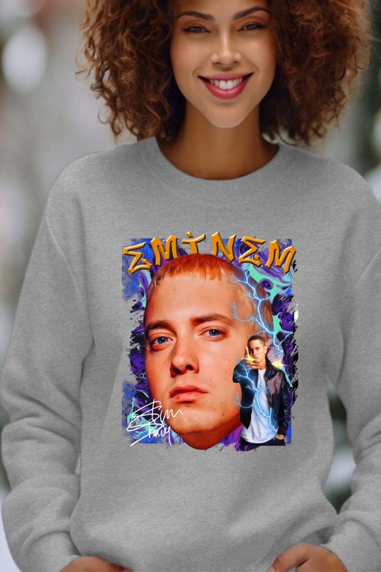 Sudaderas Mujer Grey Impression A La Demande I.A.L.D EMINEM ICONE - SWEAT COL ROND FEMME Efashion Paris