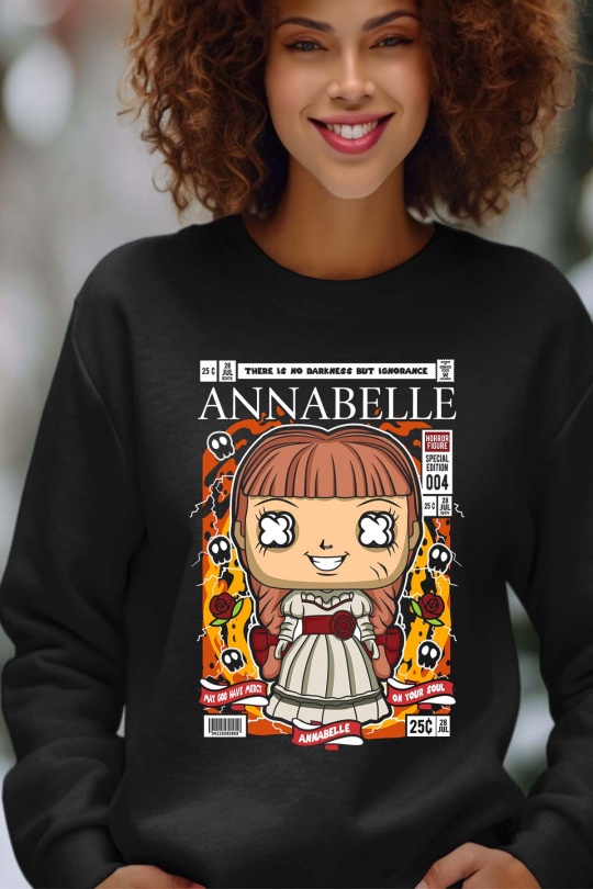 Sudaderas Mujer Black Impression A La Demande I.A.L.D FUNKO ANNABELLE - SWEAT COL ROND FEMME Efashion Paris