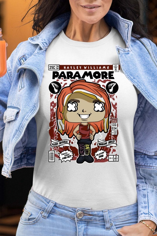 T-shirts Femme Blanc Impression A La Demande I.A.L.D FUNKO PARAMORE - TSHIRT FEMME Efashion Paris