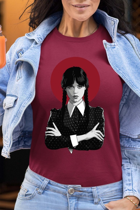 T-shirts Women Burgundy Impression A La Demande I.A.L.D LA BASE WEDNES - TSHIRT FEMME Efashion Paris