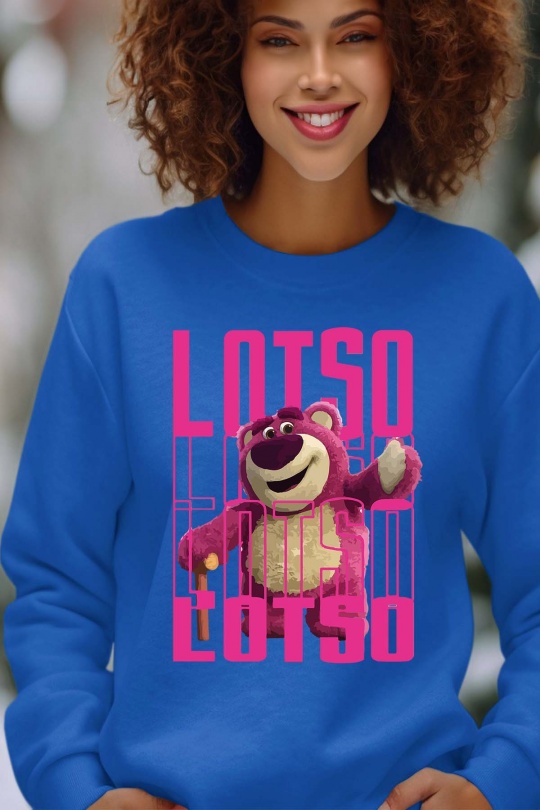 Sweats Femme Bleu roi Impression A La Demande I.A.L.D LOTSO MULTI - SWEAT COL ROND FEMME Efashion Paris