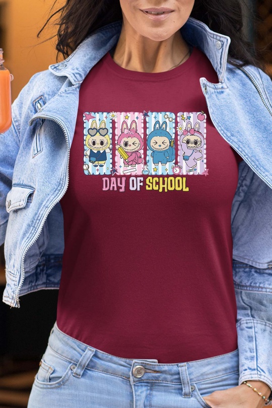 T-shirts Femme Bordeaux Impression A La Demande I.A.L.D DAY LABU - TSHIRT FEMME Efashion Paris