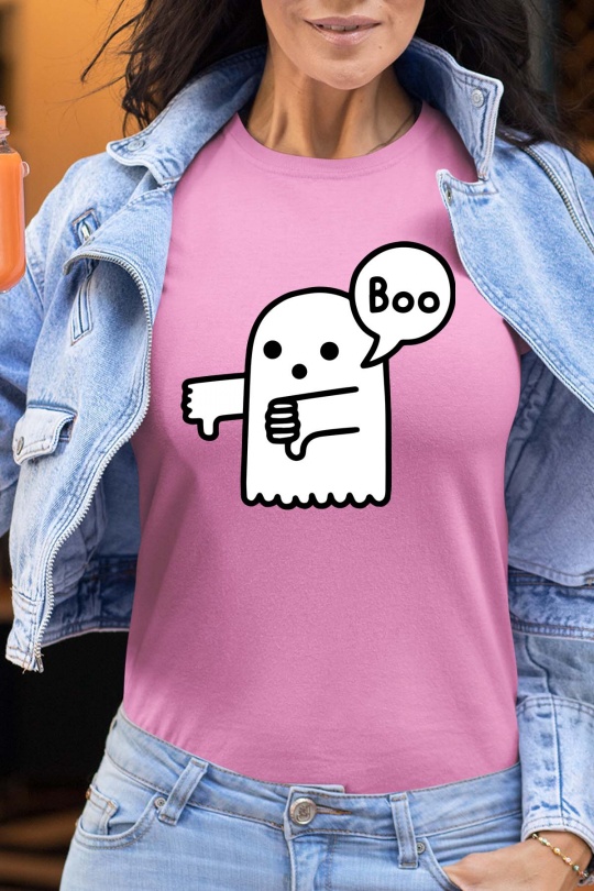 T-shirts Women Pink Impression A La Demande I.A.L.D GHOST BOO - TSHIRT FEMME Efashion Paris
