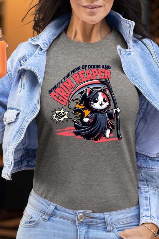 T-shirts Femme Gris Impression A La Demande I.A.L.D GRIM REAPER - TSHIRT FEMME Efashion Paris