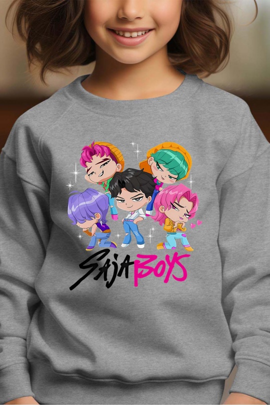 Tops Kid & Babies White Impression A La Demande I.A.L.D MINI SAJA BOYS - SWEAT COL ROND FILLE Efashion Paris