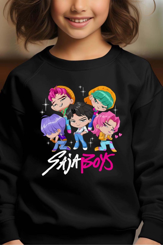Tops Kid & Babies White Impression A La Demande I.A.L.D MINI SAJA BOYS - SWEAT COL ROND FILLE Efashion Paris