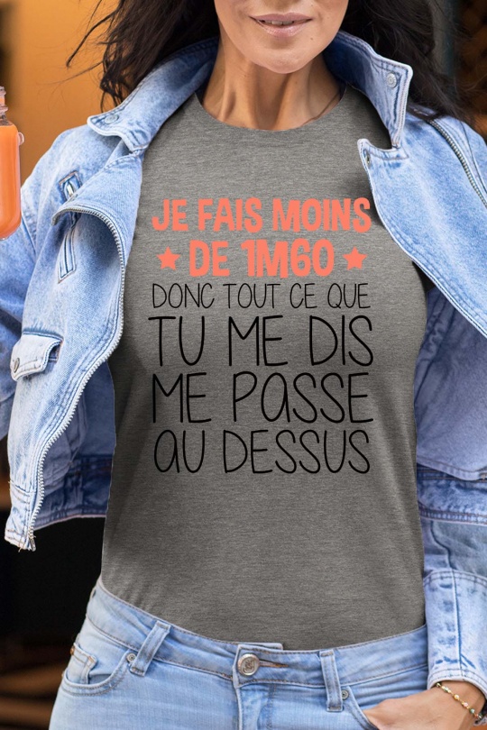 T-shirts Women Grey Impression A La Demande I.A.L.D MOINS DE 1M60 - TSHIRT FEMME Efashion Paris