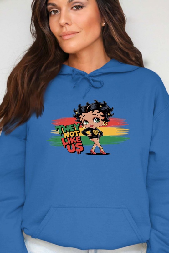 Sweats Femme Blanc Impression A La Demande I.A.L.D BETTY NOT LIKE US - SWEAT CAPUCHE FEMME Efashion Paris