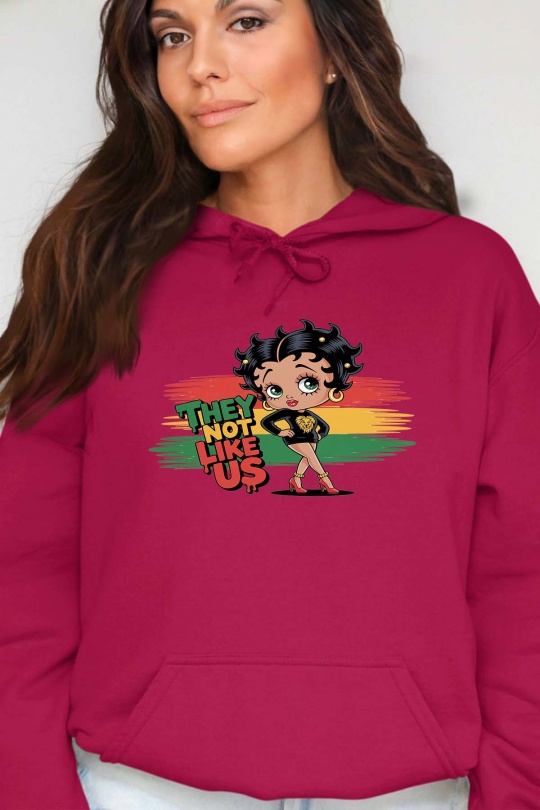 Sweats Femme Blanc Impression A La Demande I.A.L.D BETTY NOT LIKE US - SWEAT CAPUCHE FEMME Efashion Paris