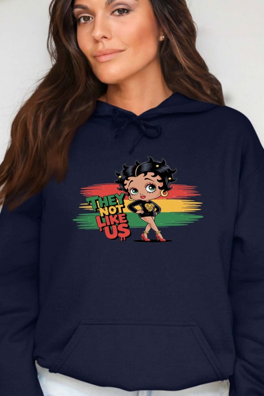 Sweats Femme Blanc Impression A La Demande I.A.L.D BETTY NOT LIKE US - SWEAT CAPUCHE FEMME Efashion Paris