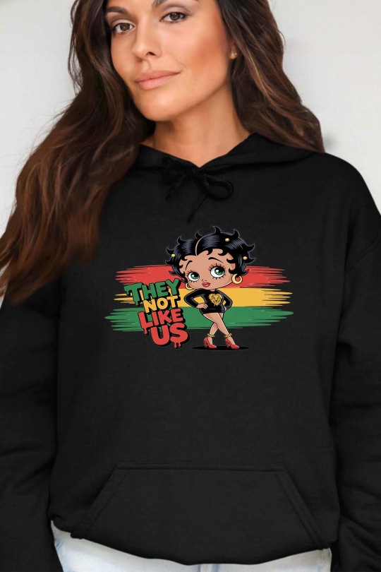 Sweats Femme Blanc Impression A La Demande I.A.L.D BETTY NOT LIKE US - SWEAT CAPUCHE FEMME Efashion Paris