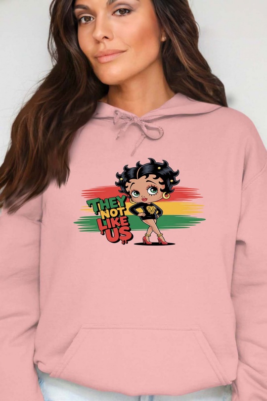 Sweats Femme Blanc Impression A La Demande I.A.L.D BETTY NOT LIKE US - SWEAT CAPUCHE FEMME Efashion Paris