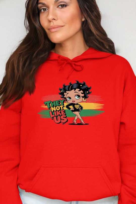 Sweats Femme Blanc Impression A La Demande I.A.L.D BETTY NOT LIKE US - SWEAT CAPUCHE FEMME Efashion Paris