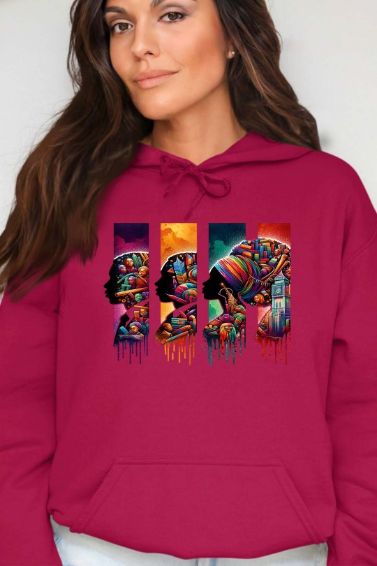 Sweats Femme Blanc Impression A La Demande I.A.L.D COLOR 3 BLACK - SWEAT CAPUCHE FEMME Efashion Paris