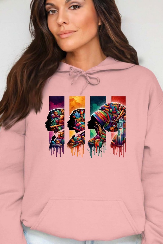 Sweats Femme Blanc Impression A La Demande I.A.L.D COLOR 3 BLACK - SWEAT CAPUCHE FEMME Efashion Paris