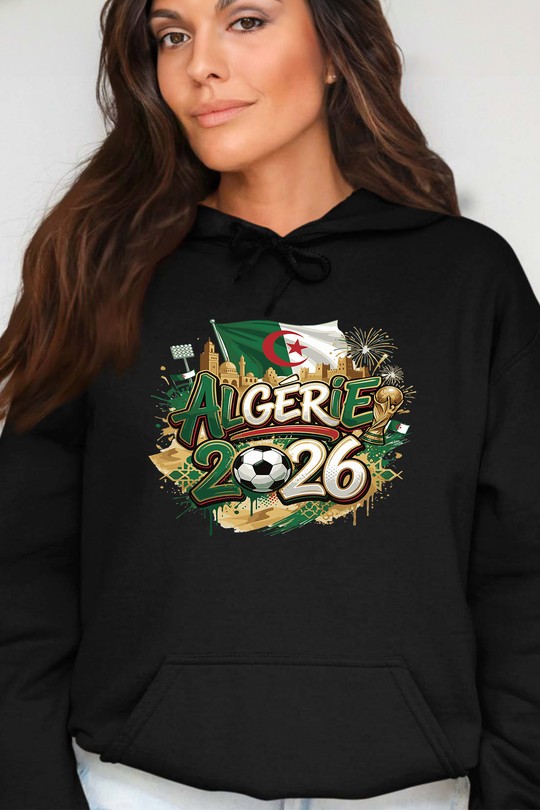 Sweats Femme Noir Impression A La Demande I.A.L.D Cdm26algerie - Sweat Capuche Femme Efashion Paris