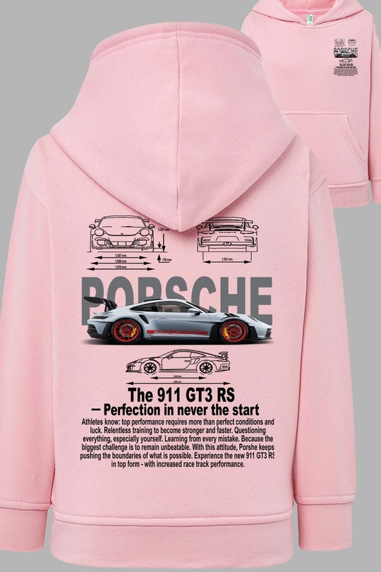 Sweats Femme Bleu ciel Impression A La Demande I.A.L.D Porsche 911 RS - Sweat Capuche Femme AR Efashion Paris