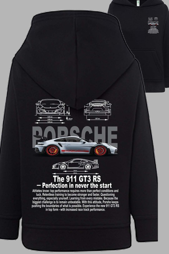 Sweats Femme Bleu ciel Impression A La Demande I.A.L.D Porsche 911 RS - Sweat Capuche Femme AR Efashion Paris
