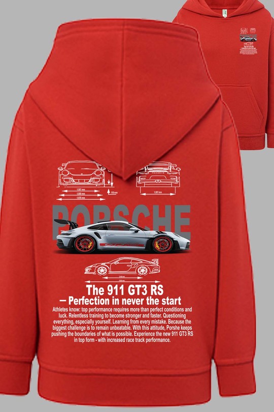 Sweats Femme Bleu ciel Impression A La Demande I.A.L.D Porsche 911 RS - Sweat Capuche Femme AR Efashion Paris