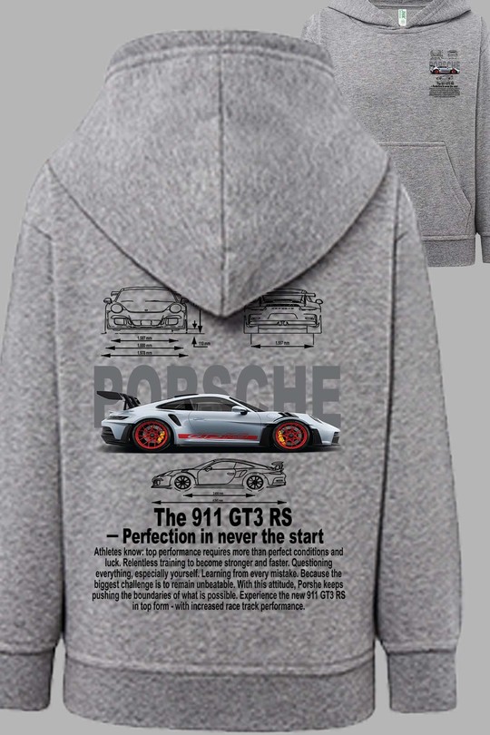 Sweats Femme Bleu ciel Impression A La Demande I.A.L.D Porsche 911 RS - Sweat Capuche Femme AR Efashion Paris