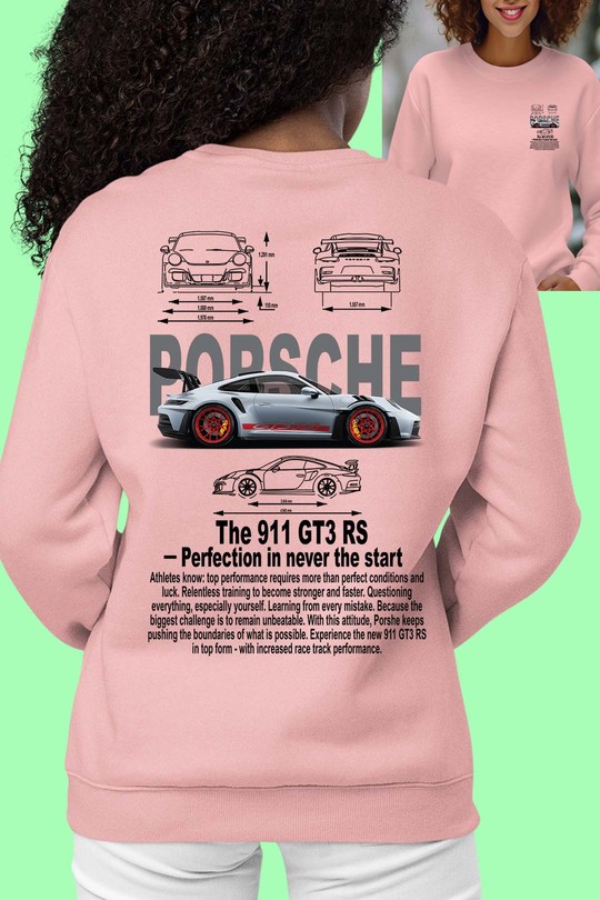 Sweats Femme Gris Impression A La Demande I.A.L.D Porsche 911 RS - Sweat Col Rond Femme AR Efashion Paris