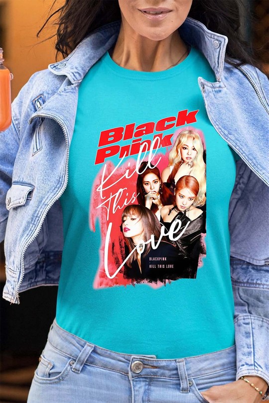 T-shirts Femme Vert clair Impression A La Demande I.A.L.D Black pink Bootleg 02 - Tshirt Femme - FC Efashion Paris