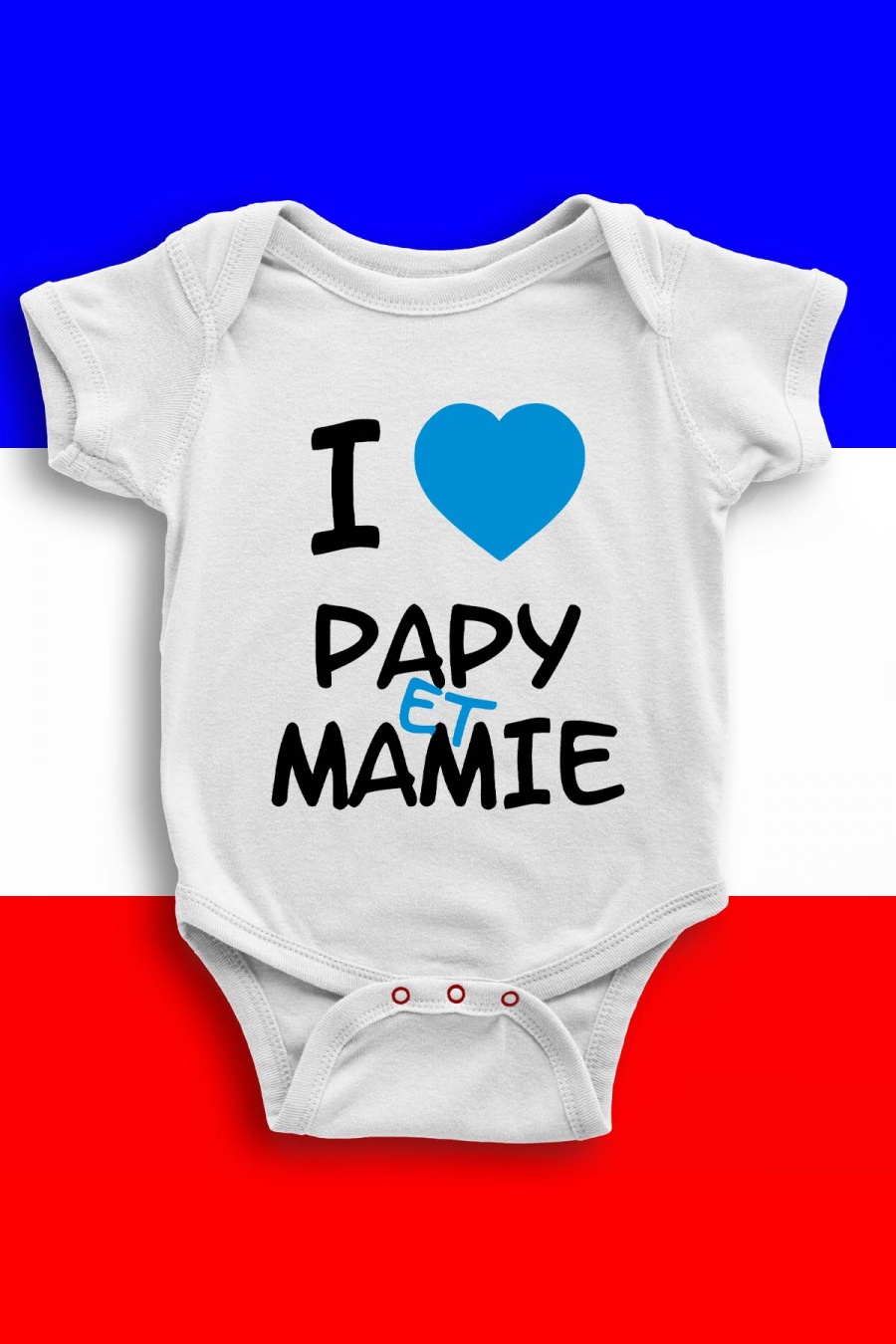 Completi & Bodies Bambini White Impression A La Demande I.A.L.D BODY BÉBÉ - JAIME PAPY ET MAMIE #c Efashion Paris