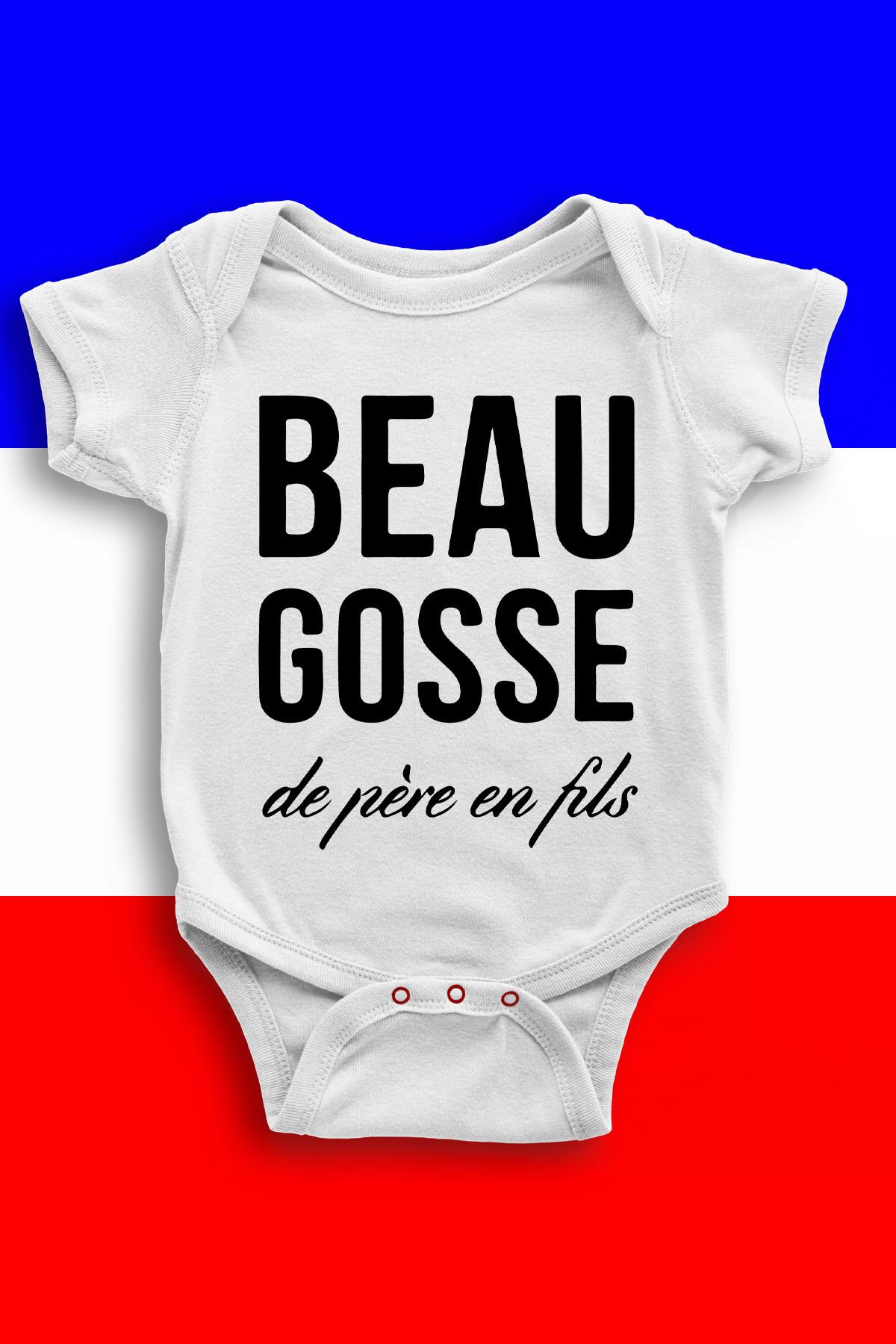 Ensembles & Bodies Enfant & Bébé  Blanc Impression A La Demande I.A.L.D BODY BÉBÉ -  BEAU GOSSE PERE EN FIL #c Efashion Paris
