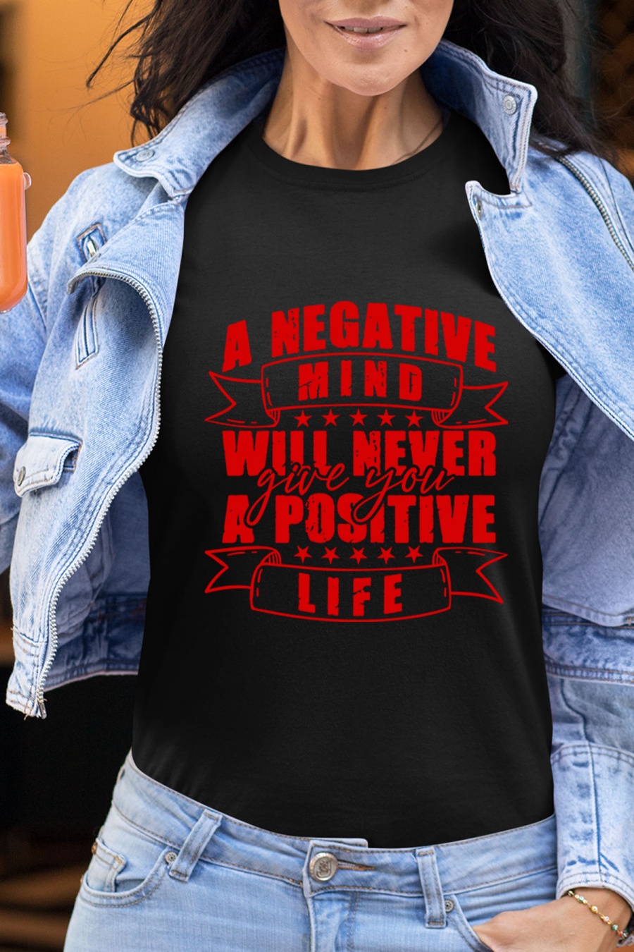 T-shirts Femme Noir Impression A La Demande I.A.L.D NEGATIVE MIND #c Efashion Paris