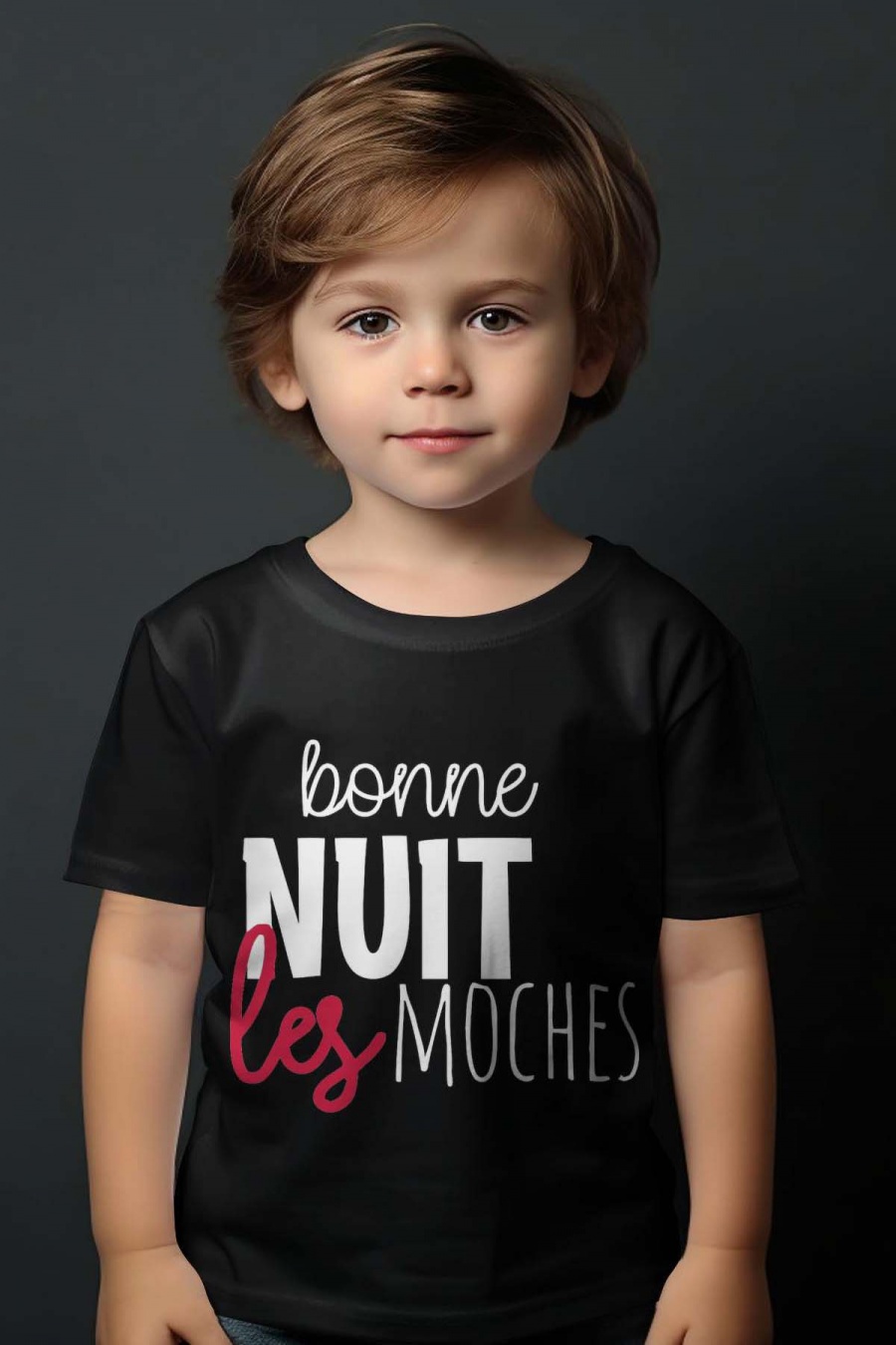 Camisetas Niño y bébé  White Impression A La Demande I.A.L.D BONNE NUIT #c Efashion Paris