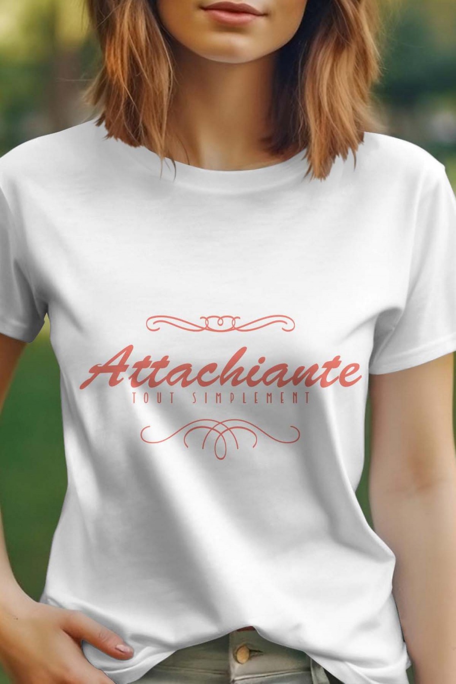 T-shirts Femme Blanc Impression A La Demande I.A.L.D ATTACHIANTE #c Efashion Paris