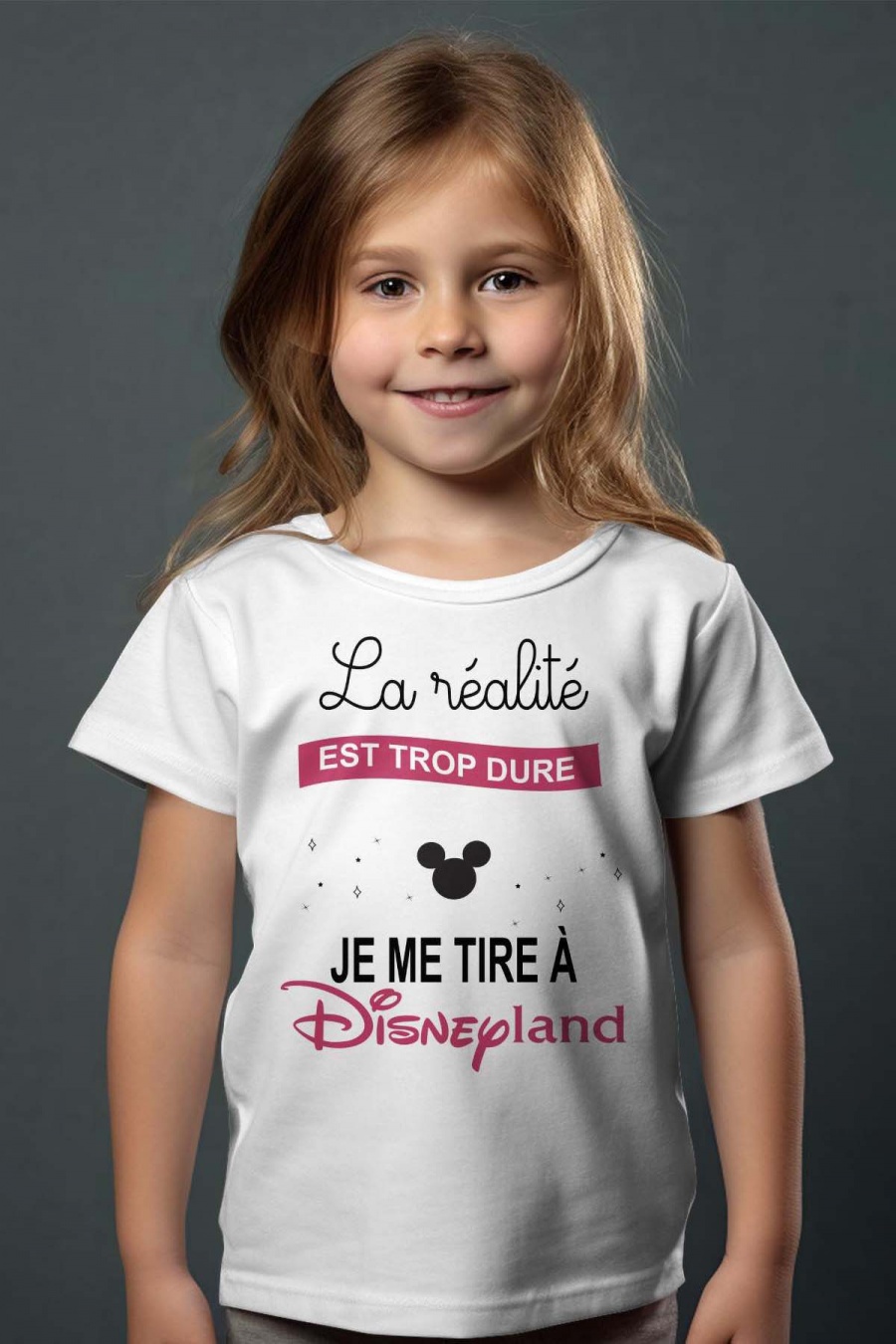 Hauts Enfant & Bébé  Rose Impression A La Demande I.A.L.D ME TIRE DISNEYLAND #c Efashion Paris