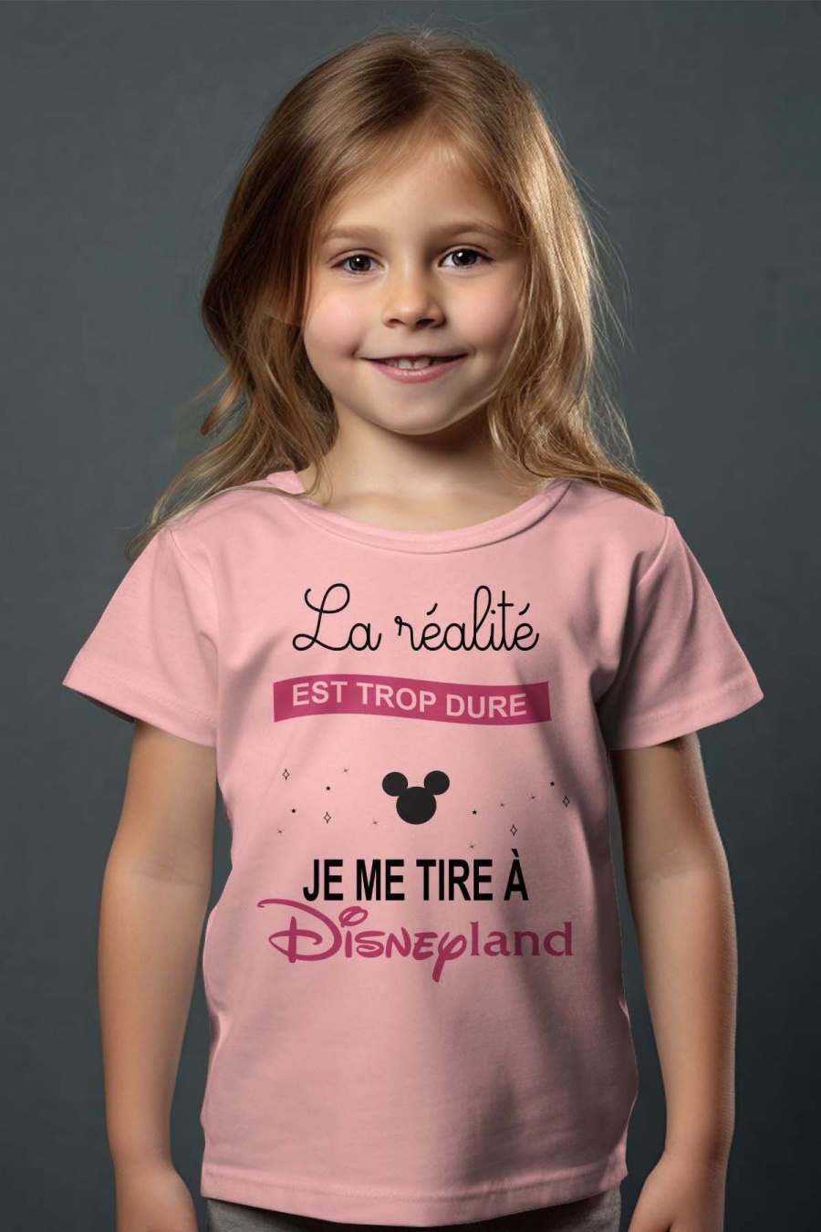 Hauts Enfant & Bébé  Rose Impression A La Demande I.A.L.D ME TIRE DISNEYLAND #c Efashion Paris