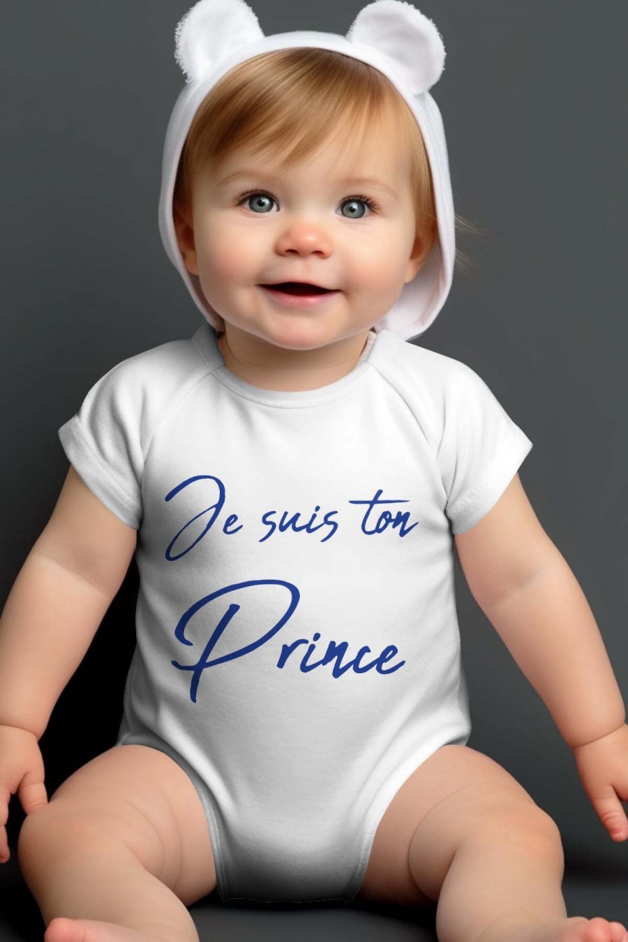 Completi & Bodies Bambini White Impression A La Demande I.A.L.D JE SUIS TON PRINCE #c Efashion Paris