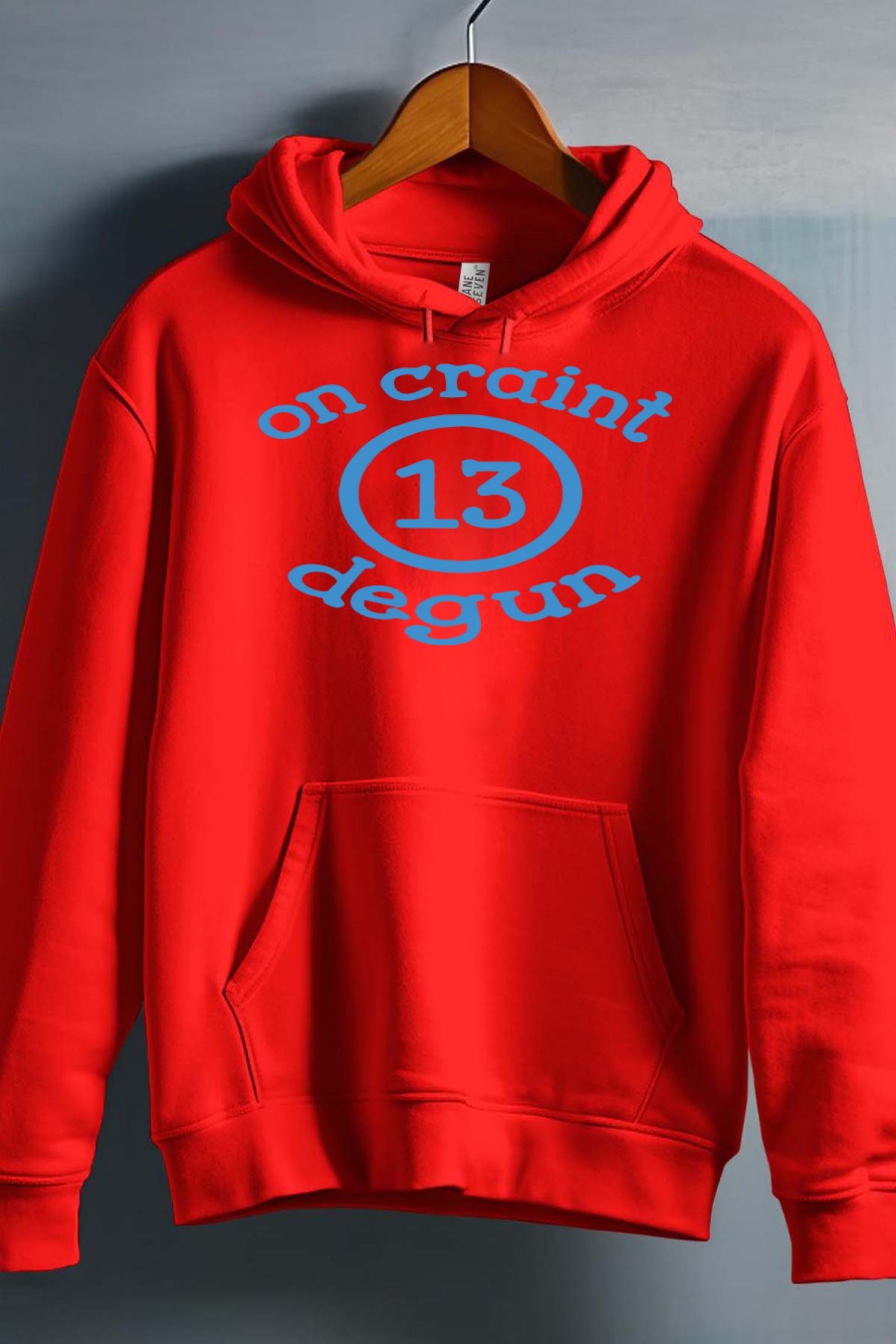 Pulls Homme Rouge Impression A La Demande I.A.L.D CRAINT DEGUN - SWEAT CAPUCHE HOMME #c Efashion Paris