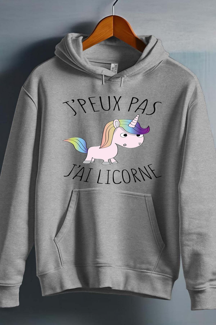Hauts Enfant & Bébé  Gris Impression A La Demande I.A.L.D LICORNE - SWEAT CAPUCHE FILLE #c Efashion Paris