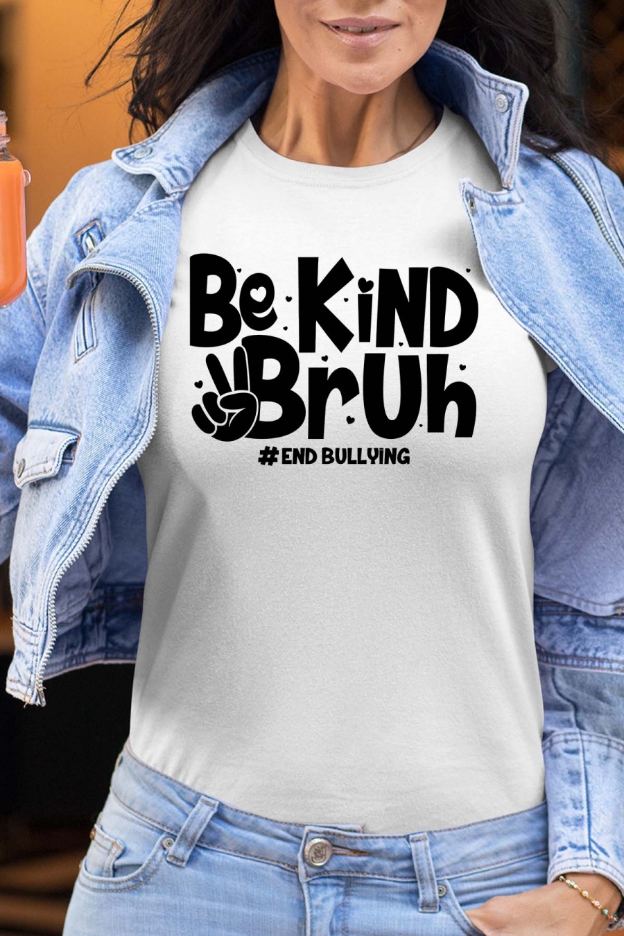 T-shirts Women White Impression A La Demande I.A.L.D KIND BRUH - TSHIRT FEMME #c Efashion Paris
