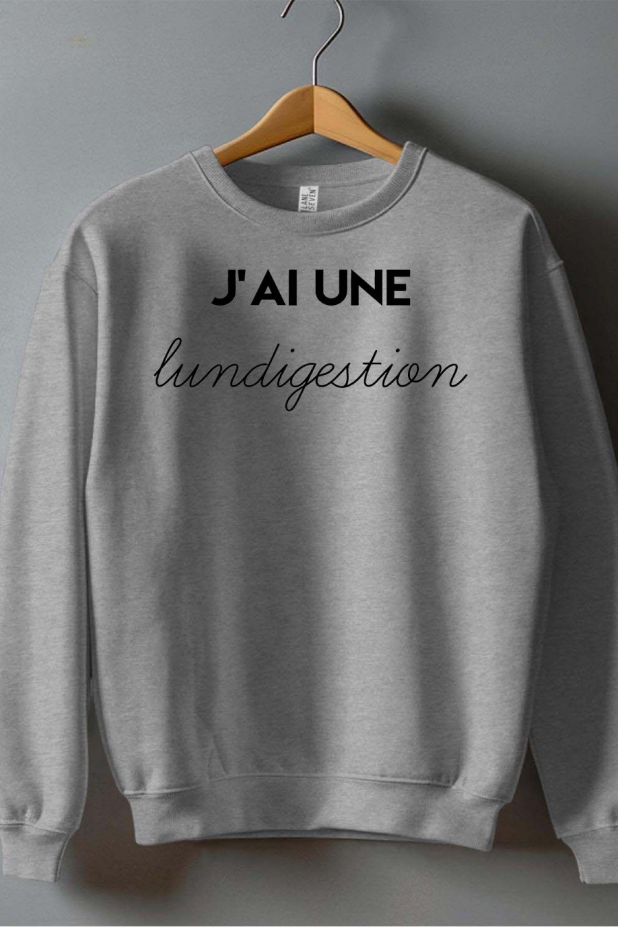 Jerséis Hombre Grey Impression A La Demande I.A.L.D LUNDIGESTION - SWEAT COL ROND HOMME #c Efashion Paris
