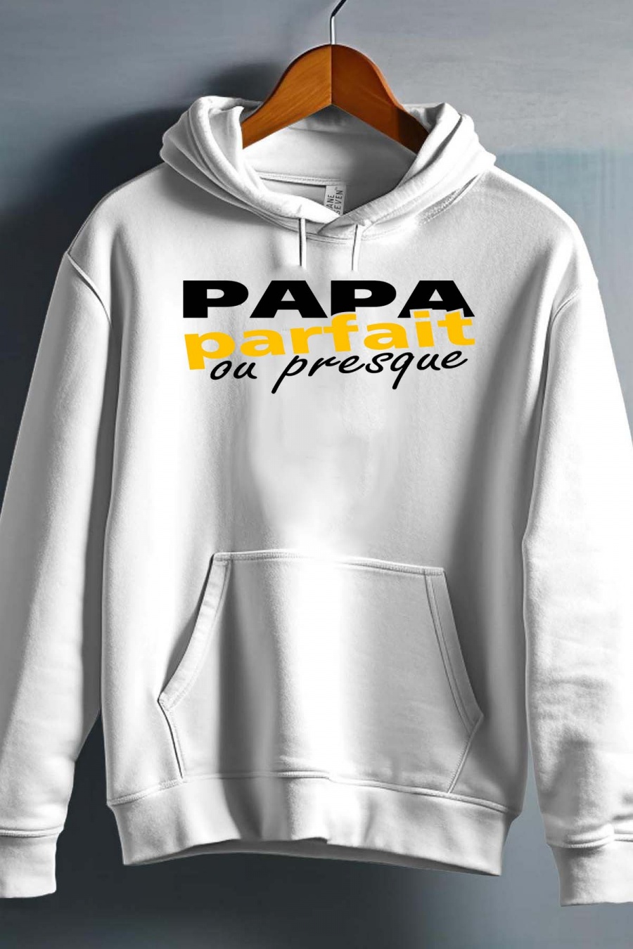 Jumpers Men White Impression A La Demande I.A.L.D PAPA PARFAIT PRESQUE - SWEAT CAPUCHE HOMME #c Efashion Paris
